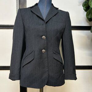 Vintage Lauren Ralph Lauren Wool Blazer w/Pockets & Velvet Collar, size 6P